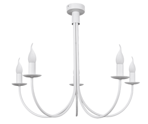 Biały żyrandol świecznikowy do salonu RAMZO 0011