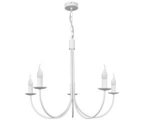 Lampa biała klasyczna do salonu RAMZO 0012