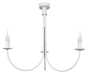 Żyrandol sufitowy biały klasyczny  świecznik  RAMZO 0009