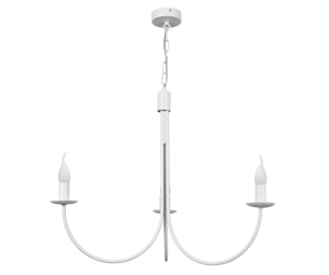 Żyrandol biały  świecznikowy  RAMZO 0010
