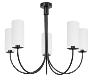 Żyrandol czarno-biały sufitowy do salonu  RAMZO 0007/W01