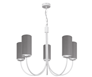 Żyrandol biały do nowoczesnej sypialni   RAMZO 0012/W08 