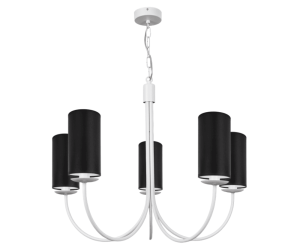 Żyrandol czarno-biały  do salonu  RAMZO 0012/W14