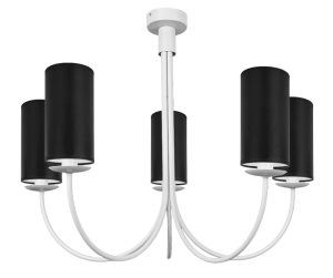 Lampa na sufit czarno-biała  do salonu  RAMZO 0011/W14 