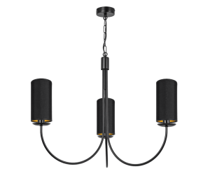 Żyrandol czarny do pokoju i jadalni  RAMZO 0006/W15
