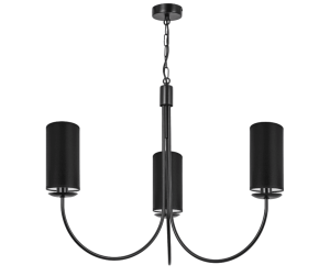 Żyrandol czarny prosty trójramienny    RAMZO 0006/W14