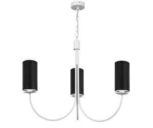 Żyrandol czarno-biały  do pokoju  RAMZO 0010/W14