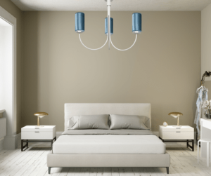 Lampa biała abażury turkus żyrandol  RAMZO 0009/W03  