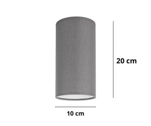 Abażur cylinder  szary  1W/06/E-14/S    