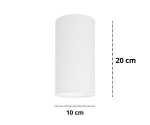 Abażur biała tuba  1W/01/E-14/S     