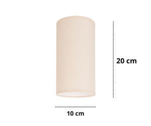 Abażur  tuba ecru  1W/01/E-14/S      