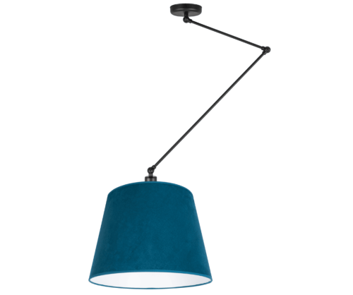 Ciemno-zielona lampa na wysięgniku.