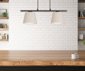 Podwojne lampa wisząca nad stół do kuchi i pokoju.