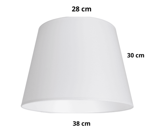 Duży biały abażur do lampy wiszącej i stojącej.