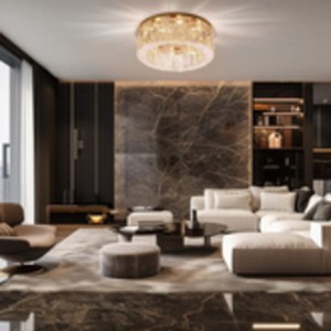 Duża lampa sufitowa  z kryształkami MIRINGA 133345