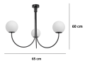 Żyrandol nowoczesny z 3 punkami światła.