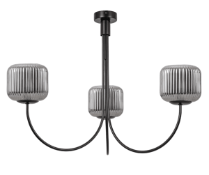 Lampa z kloszami grafitowymi ryflowanymi    RAMZO 0005/RG