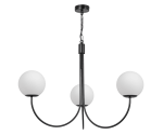 Żyrandol czarny z kulami  trójramienny    RAMZO 0006/K 
