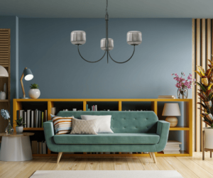 Żyrandol z kloszami grafitowymi ryflowanymi    RAMZO 0006/RG 