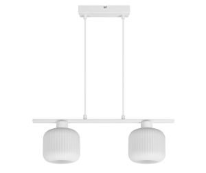 Lampa wisząca biała - szkło ryflowane LIKO 252/RB/B