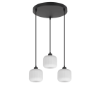 Lampa wisząca 3 klosze ryflowane  FURN  3790/RB