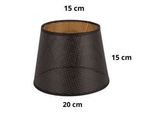 Abażur czarno-złoty  loftowy 1T/12/E-27/K   