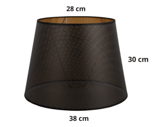 Abażur czarno - złoty  loft  3T/12/E-27/K    