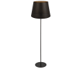 Czarno złota lampa podłogowa z abażurem z małymi dziurkami. Lampa podłogowa loft.