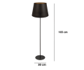 Czarno-złota lampa stojąca w stylu loft.