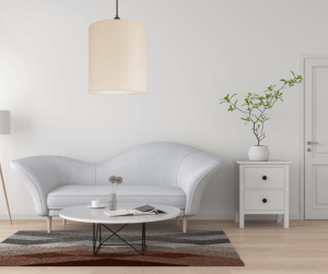 Lampa pojedyncza  z abażurem kremowym  MARTA 1876/02