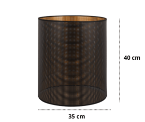 Abażur  czarno-złoty z otworkami  2W/12/E-27/K    