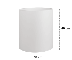 Abażur biały  cylinder  2W/01/E-27/K   