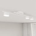 Biała ledowa lampa na sufit z 3 punkatami światła.