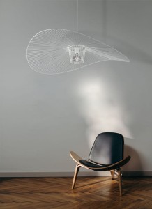 Lampa żyrandol druciany biały kapelusz  CAPPELLO 621 B
