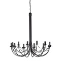 Duża lampa świecznikowa do wysokiego salonu.