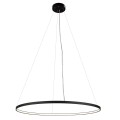 Pojedyncza lampa wisząca czarna. Ring ledowy o srednicy 117 cm .
