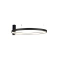 Plafon ledowy ring w kolorze czarnym o średnicy 87 cm.