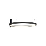 Czarna lampa ring ledowy na sufit  87 cm KARI  61342