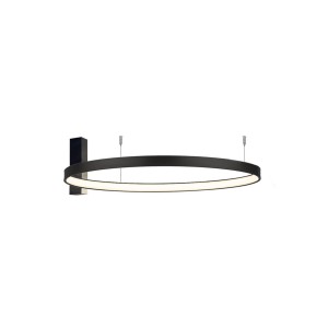 Czarna lampa ring ledowy na sufit  87 cm KARI  61342