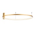 Złoty duży plafon ledowy ring o średnicy 117 cm.