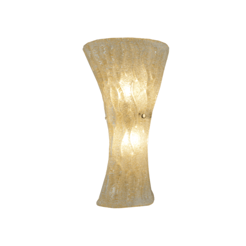 Kinkiet szklany w stylu glamour z włoskiego szkła robionego ręcznie.