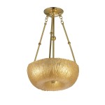 Lampa  wisząca  glamour  szkło złote   BATONI 68176