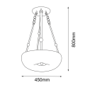 Lampa wisząca z włoskim szkłem robionym ręcznie.