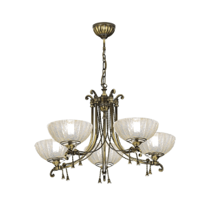 Żyrandol eksluzywny  mosiężny ze szkłem ANADA 68315