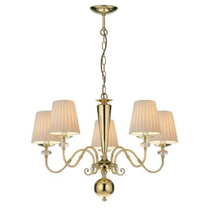 Żyrandol elegancki mosiężny glamour  LALASA 68679