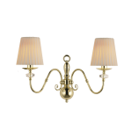 Kinkiet podwójny  mosiężny i glamour LALASA 68399