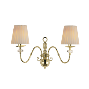 Kinkiet podwójny  mosiężny i glamour LALASA 68399