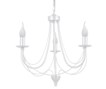 Biały żyrandol świecznikowy do pokoju i jadalni  AURA  2133