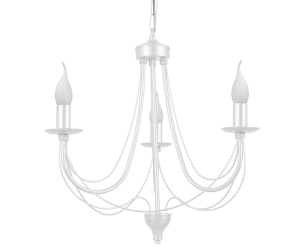 Biały żyrandol świecznikowy do pokoju i jadalni  AURA  2133