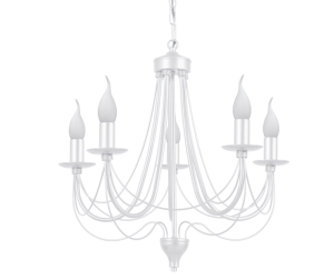 Żyrandol świecznikowy biały  AURA  2132